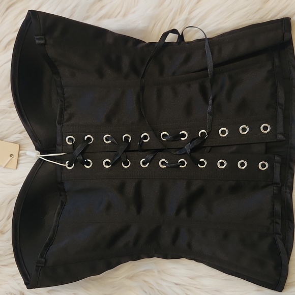 Elegant Black Women's Corset Top - Picture 4 of 6